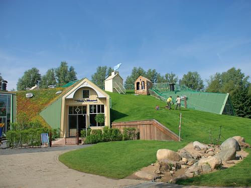 Mowing the lawn on a green roof